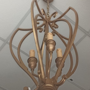 Colgante 3 luces 40x73 bronce patina - Imagen 1